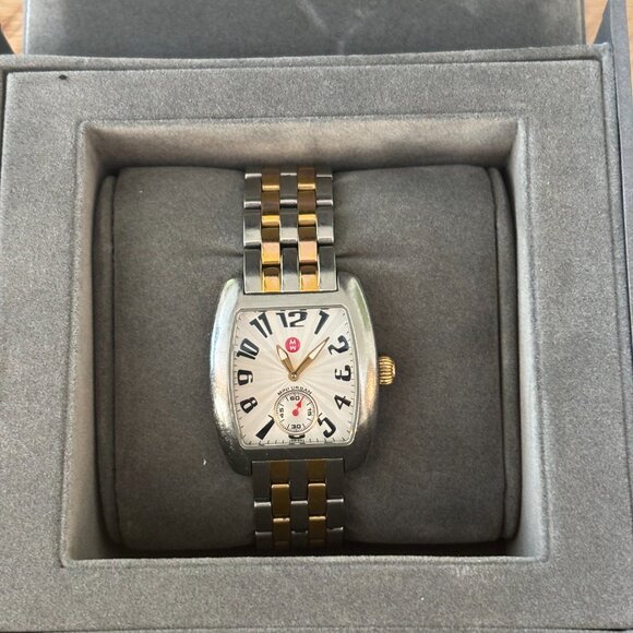 Vintage Michele Two-Tone Ladies Watch in the Box  with Extra Links - Picture 2 of 3
